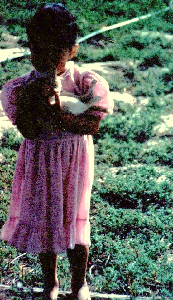 Melissa & cat 3 years old