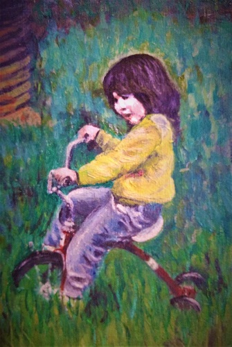 Little girl on trike