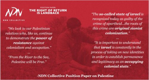 NDN Collective position statement on Palestine